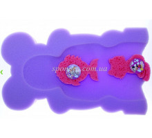 Дитячий поролоновий килимок для купання (матрасик у ванну) + 2 губки в комплекті