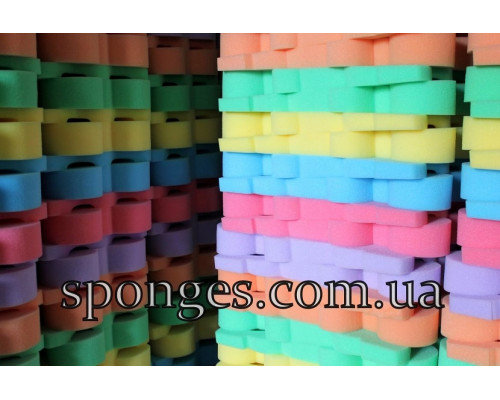 Дитячий поролоновий килимок для купання (матрасик у ванну) + 2 губки в комплекті