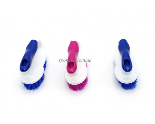 Щетка утюжок – белая с цветной ручкой