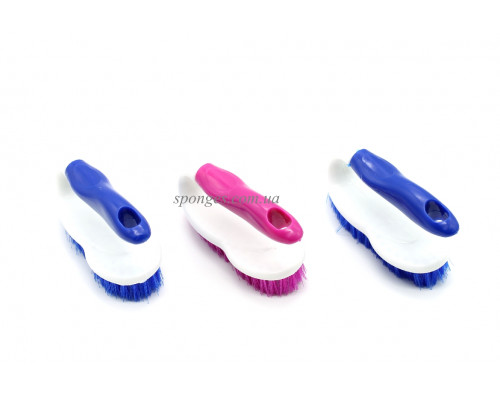 Щетка утюжок – белая с цветной ручкой