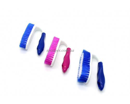 Щетка утюжок – белая с цветной ручкой